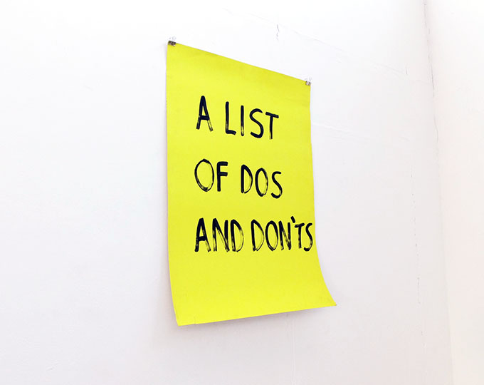 A list of dos and don'ts, 2017